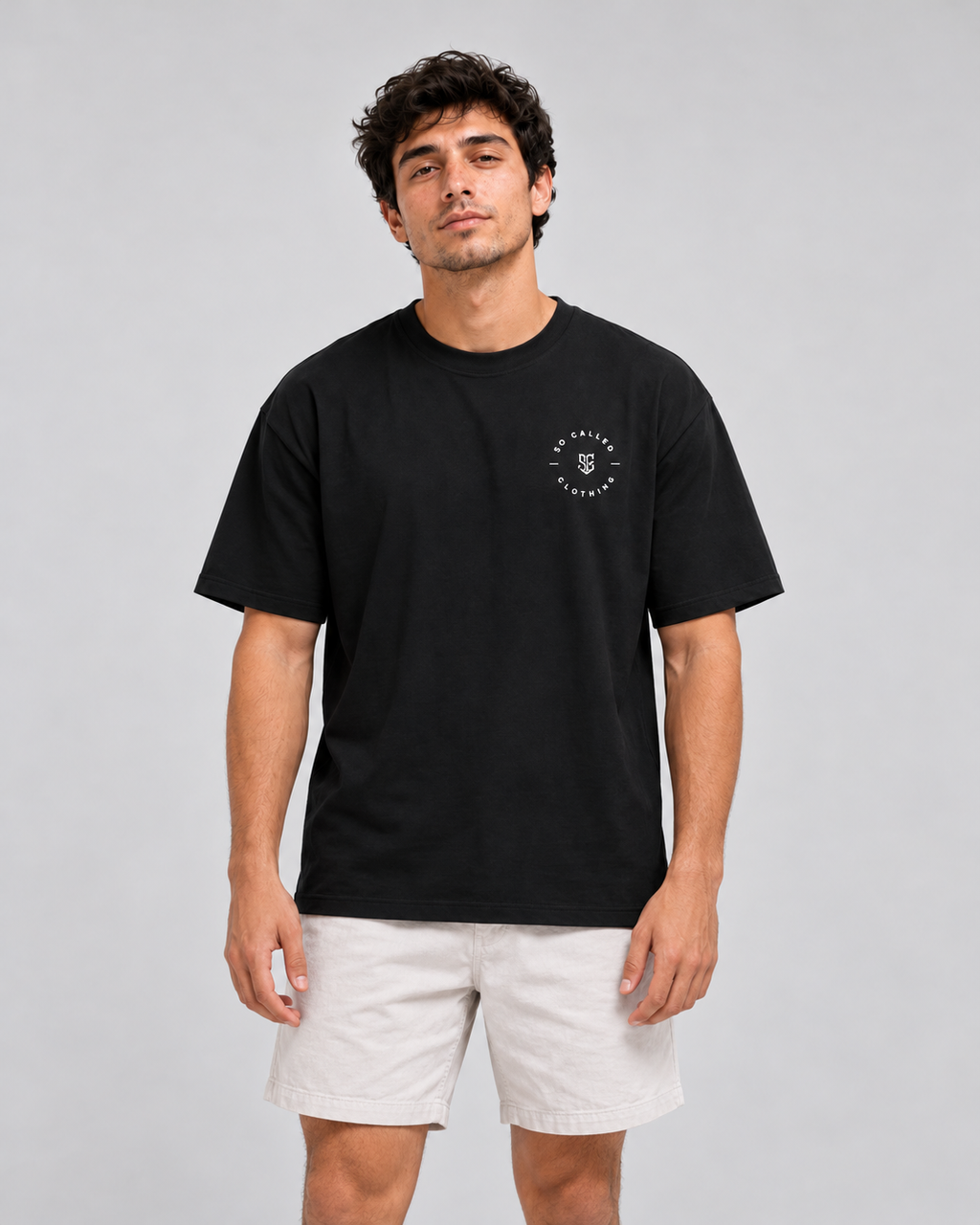 Color: Black | View: Front | Essential Logo Tee