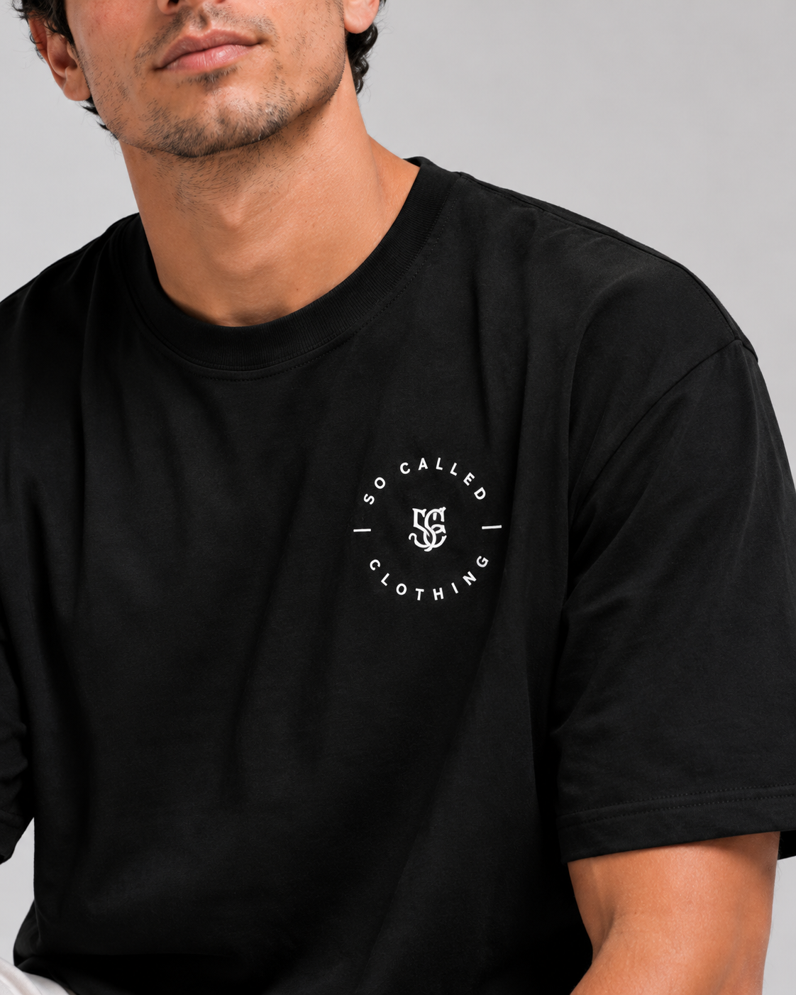 Color: Black | View: Detail | Essential Logo Tee