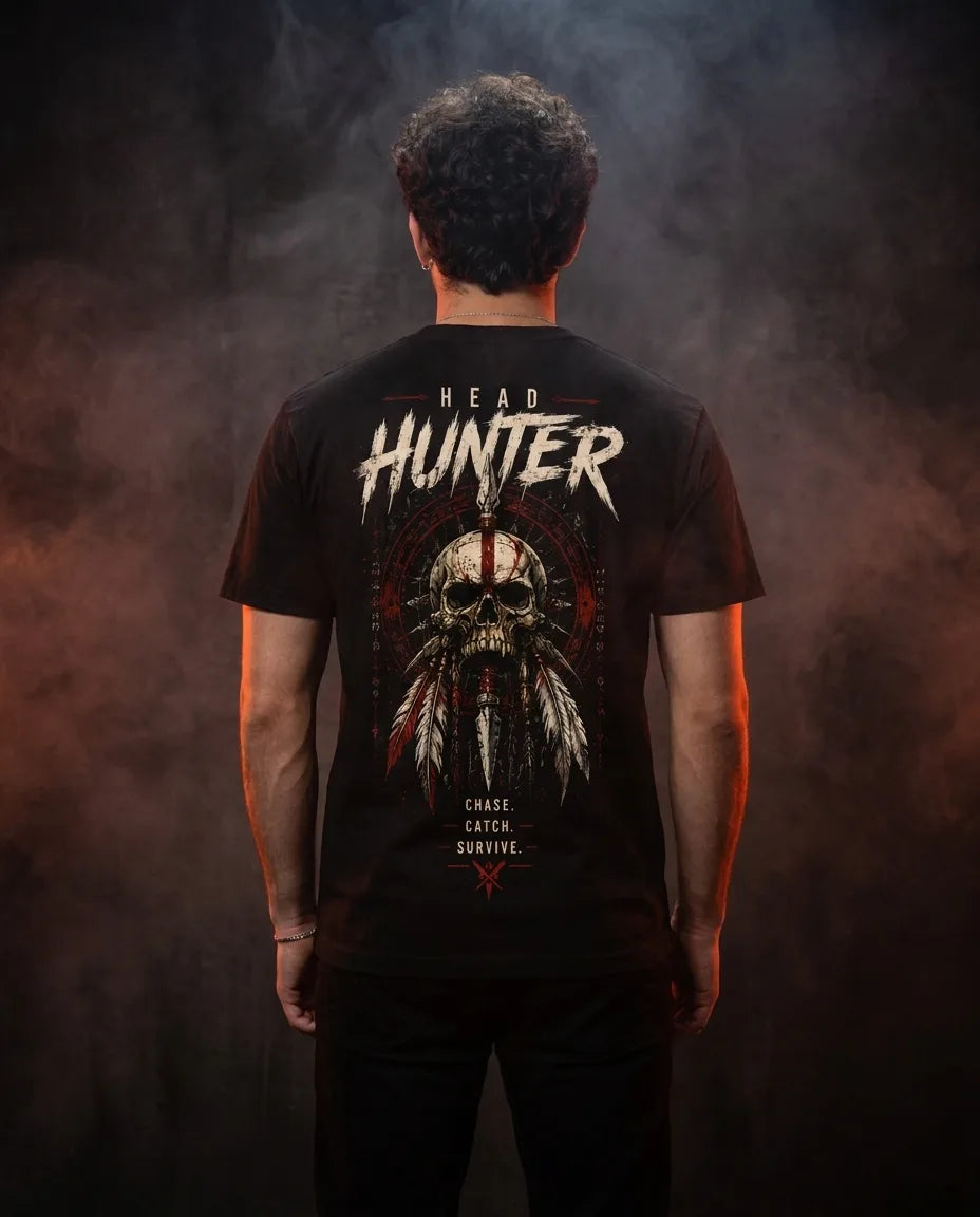 Color: Black | View: Back | Headhunter Tee