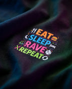 Color: Black | View: Detail | Eat Sleep Rave Repeat Tee