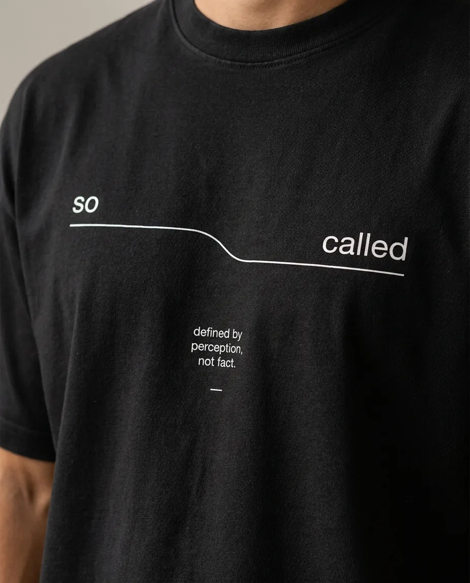 Color: Black | View: Detail | So Called Tee