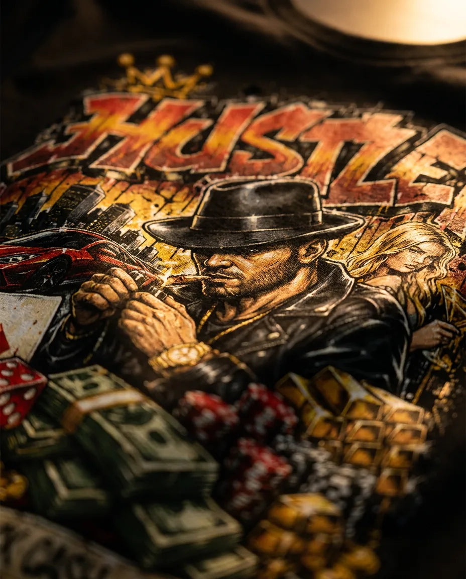 Color: Black | View: Detail | Hustler Tee