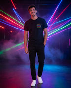 Color: Black | View: Front | Eat Sleep Rave Repeat Tee