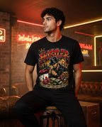Color: Black | View: Model | Hustler Tee