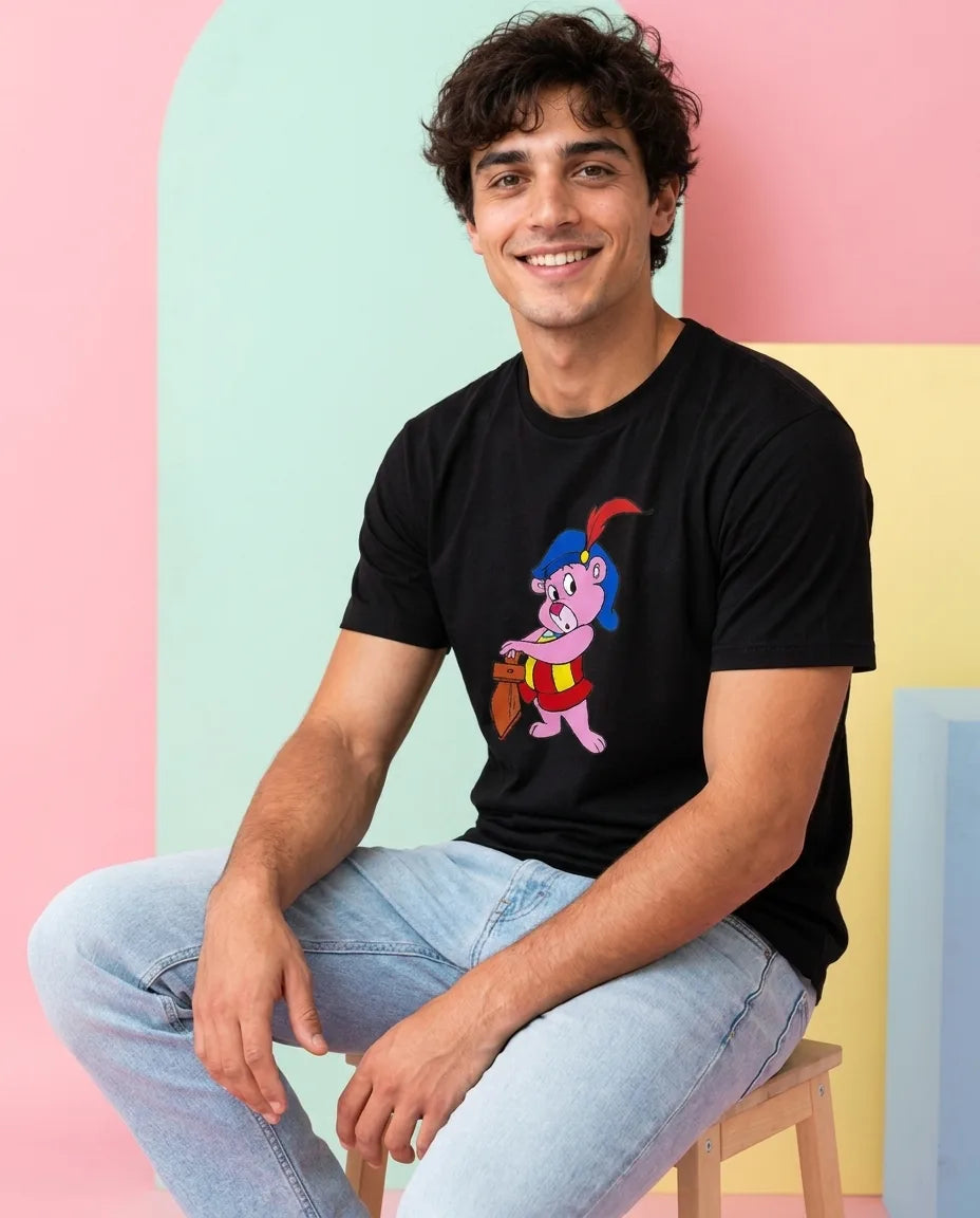 Color: Black | View: Model | Gummy Bear Tee
