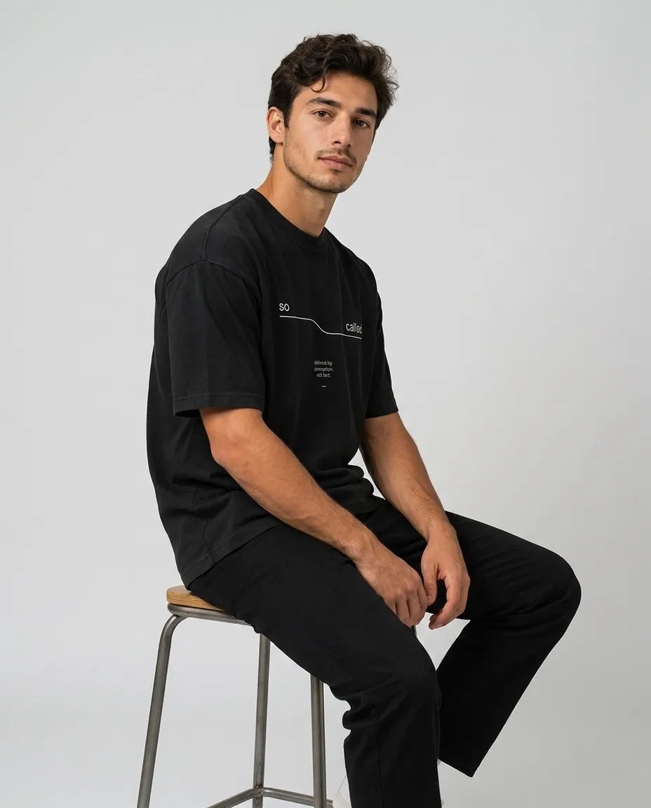Color: Black | View: Model | So Called Tee