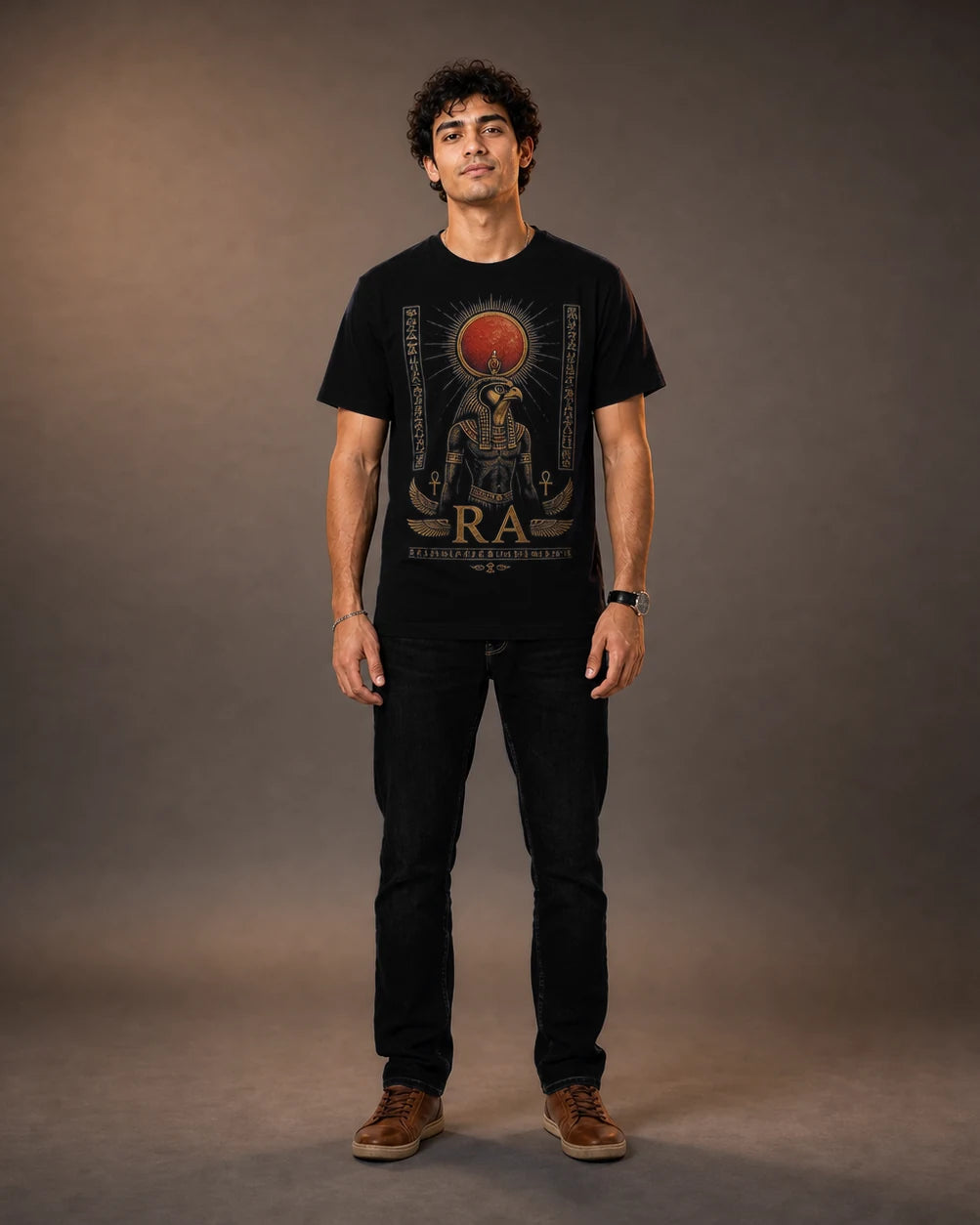 Color: Black | View: Model | Ra Tee