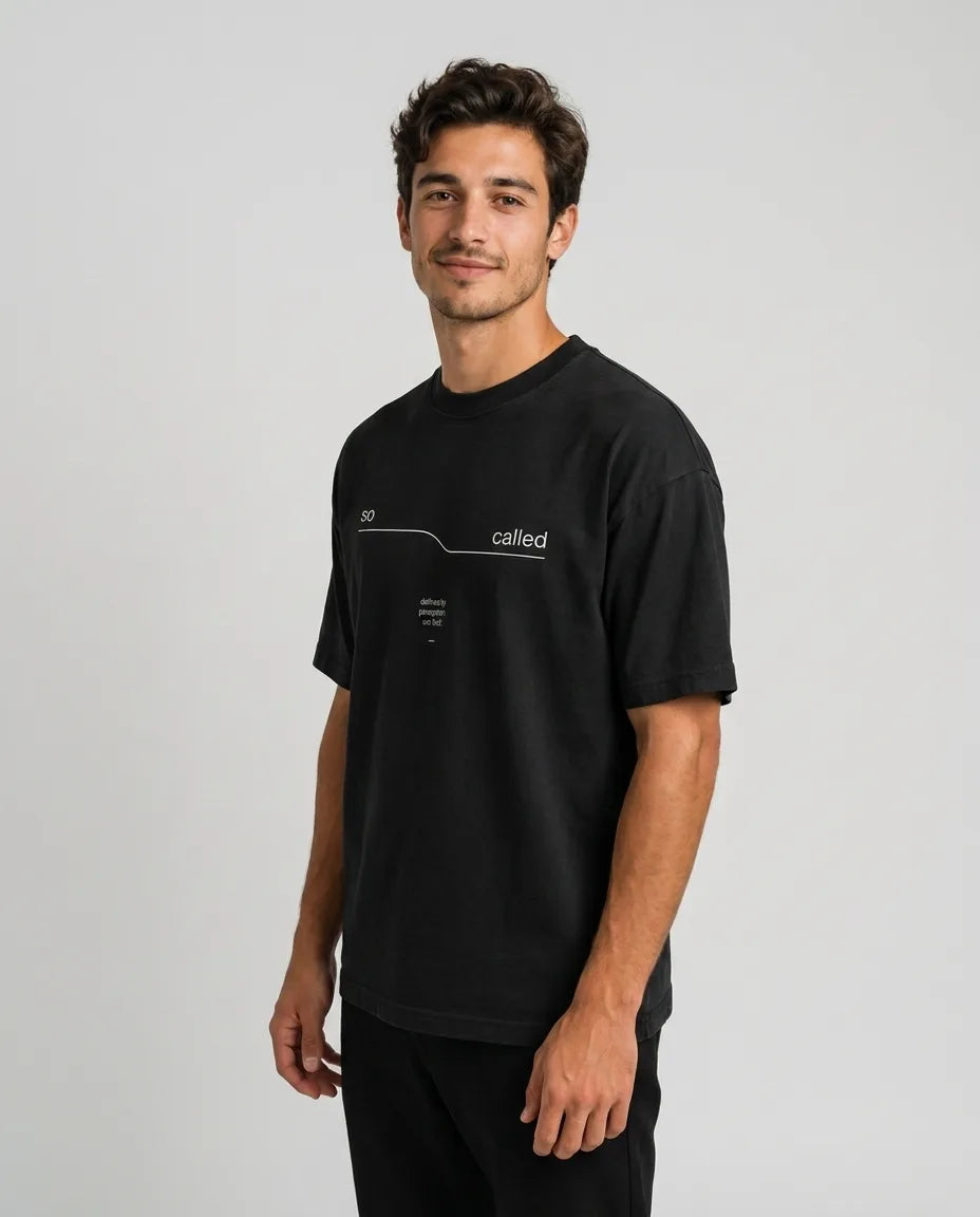 Color: Black | View: Side | So Called Tee