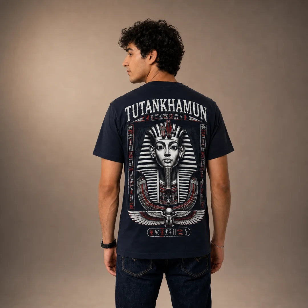 Color: Navy | View: Back | Tutankhamun Tee