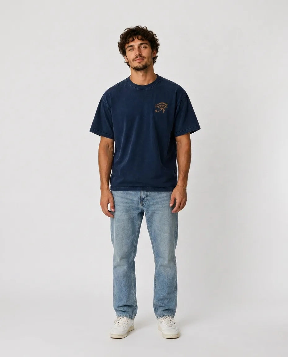 Color: Navy Blue | View: Front | Gods Tee