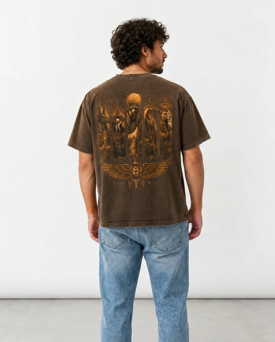 Color: Brown | View: Back | Gods Tee