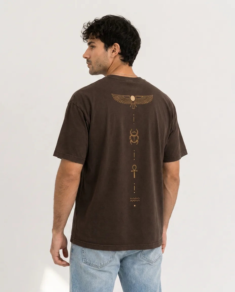 Color: Earth Brown | View: Back | Symbol Tee