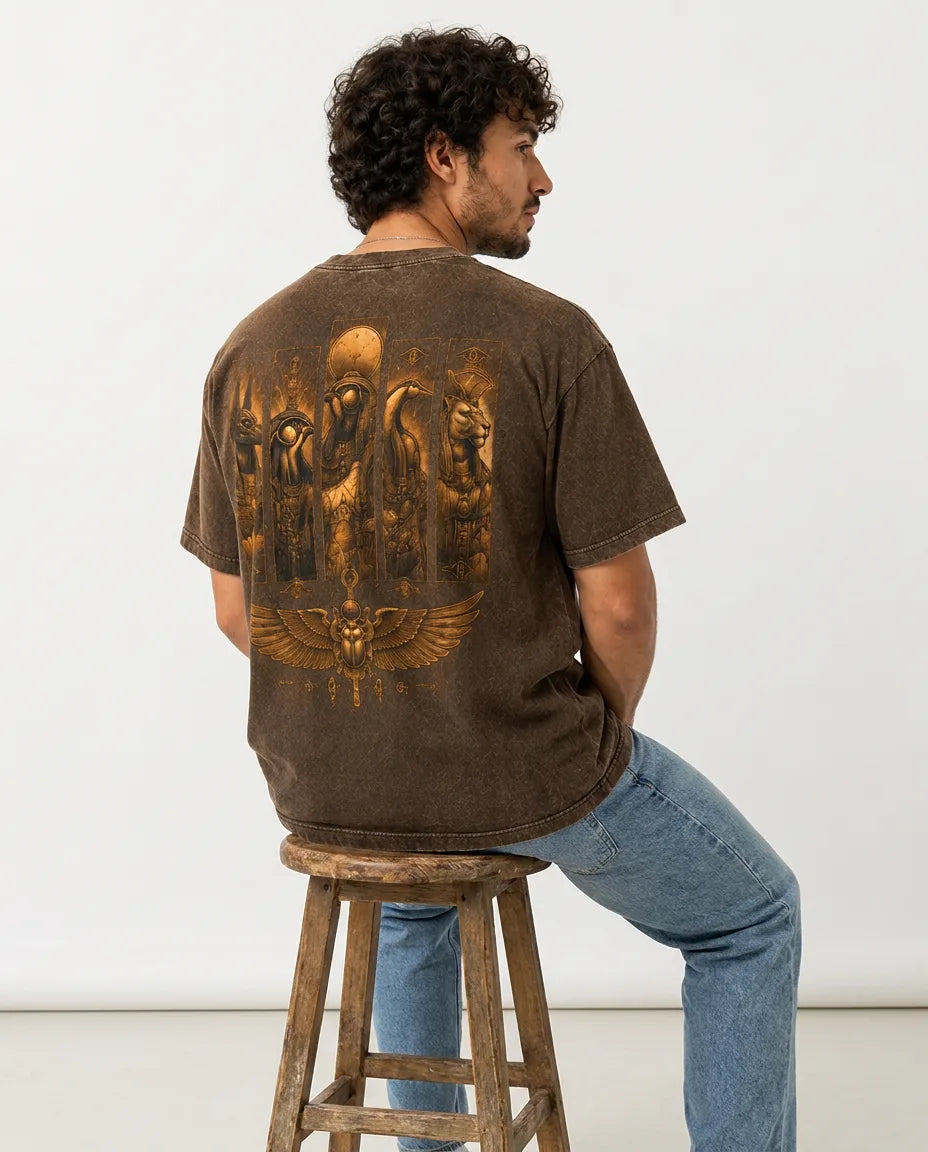 Color: Brown | View: Model | Gods Tee