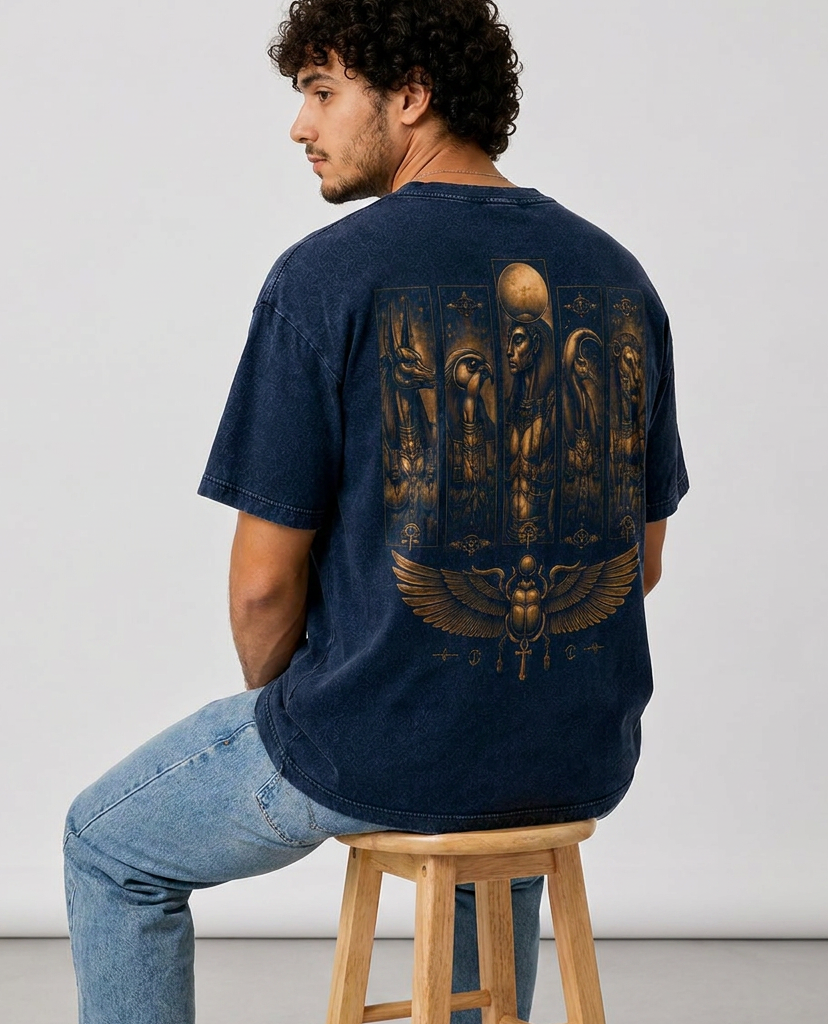 Color: Navy Blue | View: Detail | Gods Tee