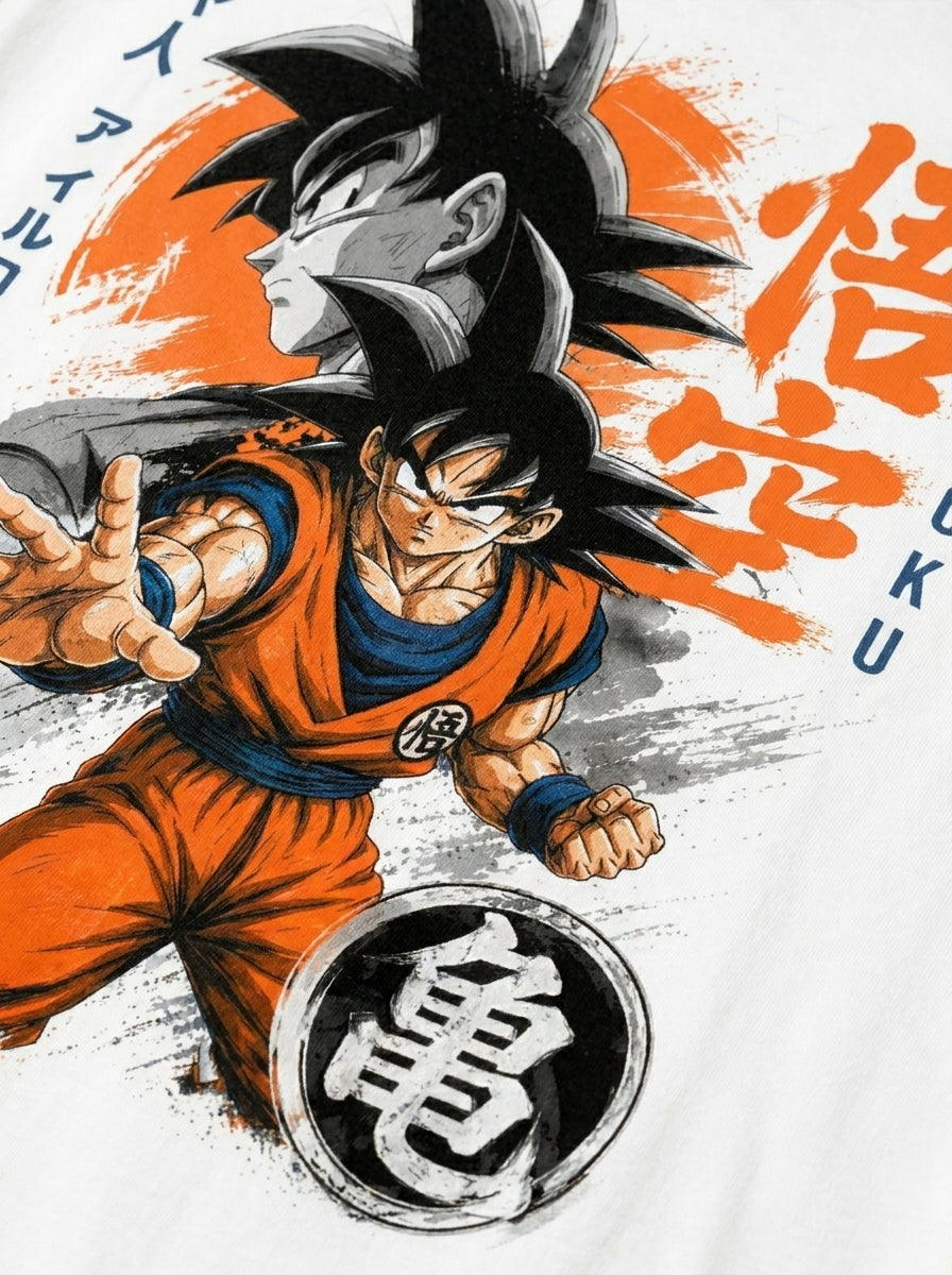 Color: White | View: Detail | Goku Graphic Tee