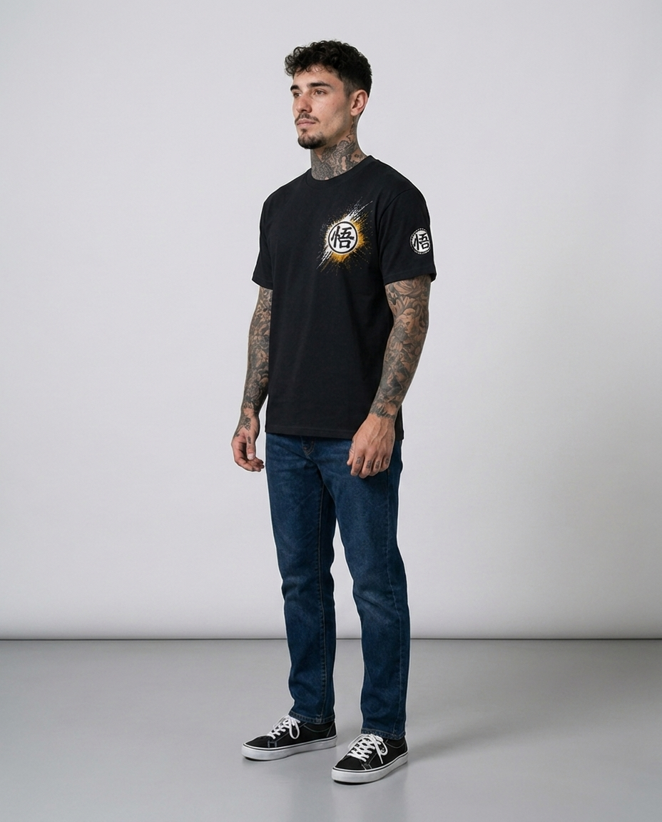 Color: Black | View: Fit | Goku Kanji Tee