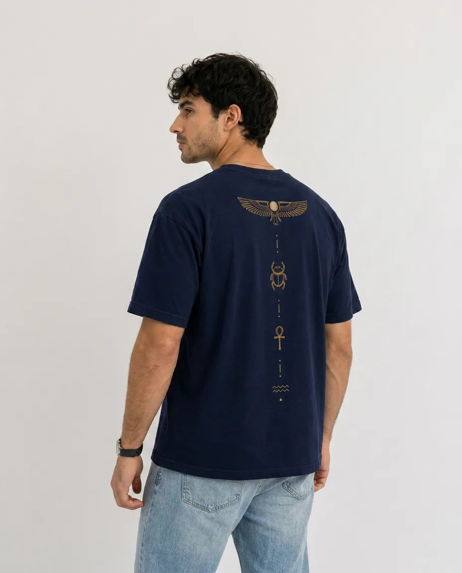 Color: Navy | View: Back | Symbol Tee