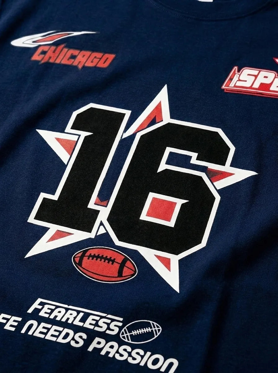 Color: Navy | View: Detail | Fearless 16 Tee