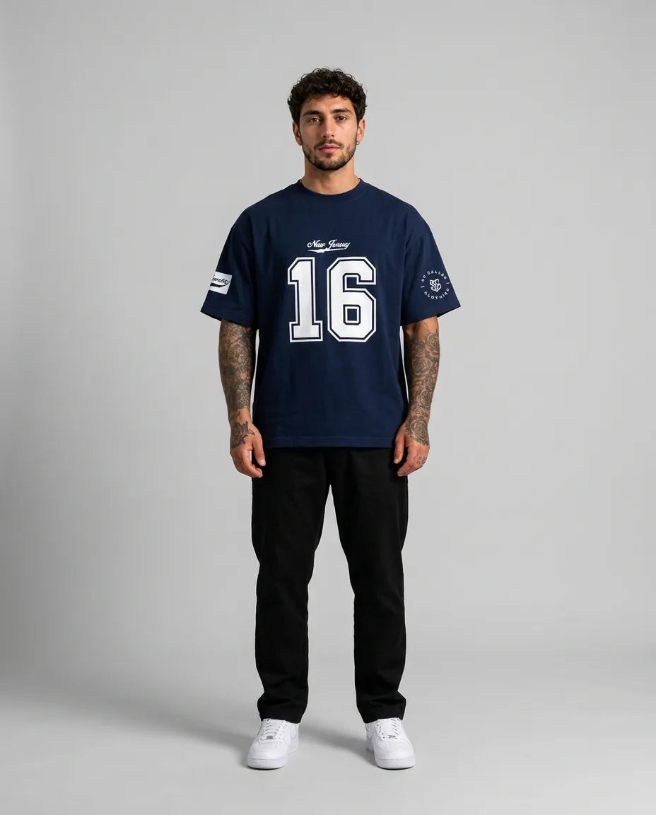 Color: Navy | View: Front | Nu Jersey Tee