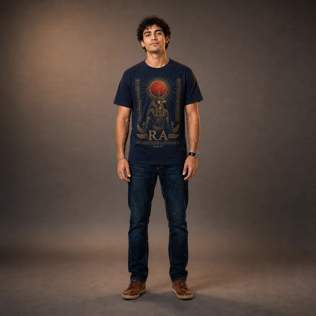 Color: Navy | View: Front | Ra Tee