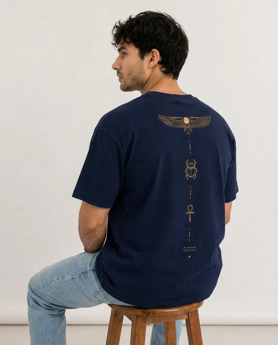 Color: Navy | View: Model | Symbol Tee