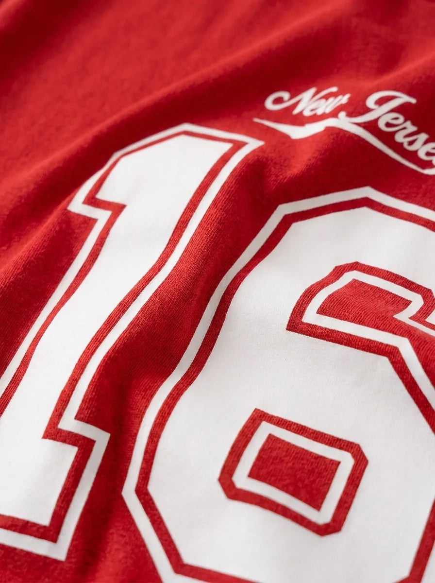 Color: Red | View: Detail | Nu Jersey Tee