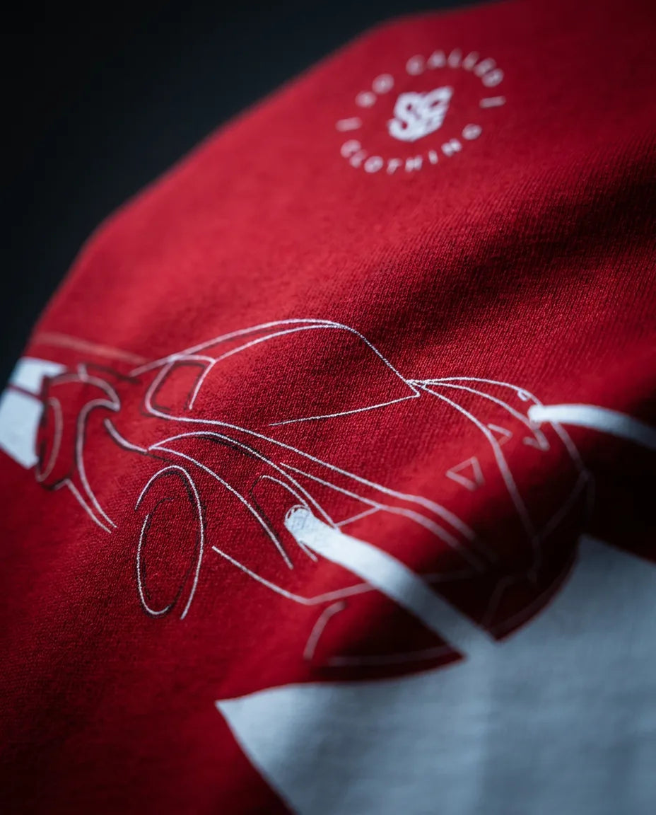 Color: Red | View: Detail | SC Racer Tee