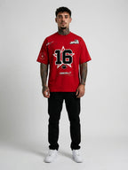 Color: Red | View: Front | Fearless 16 Tee