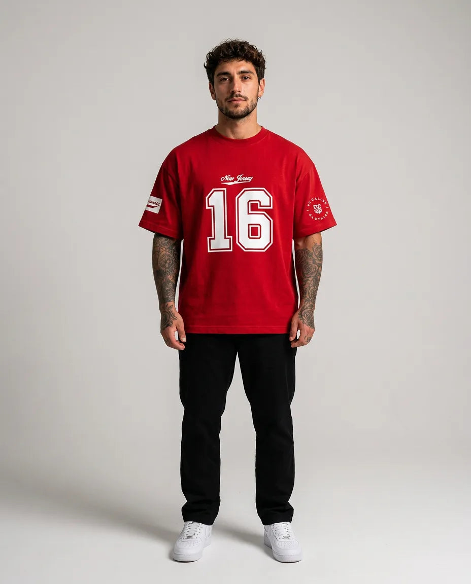 Color: Red | View: Front | Nu Jersey Tee