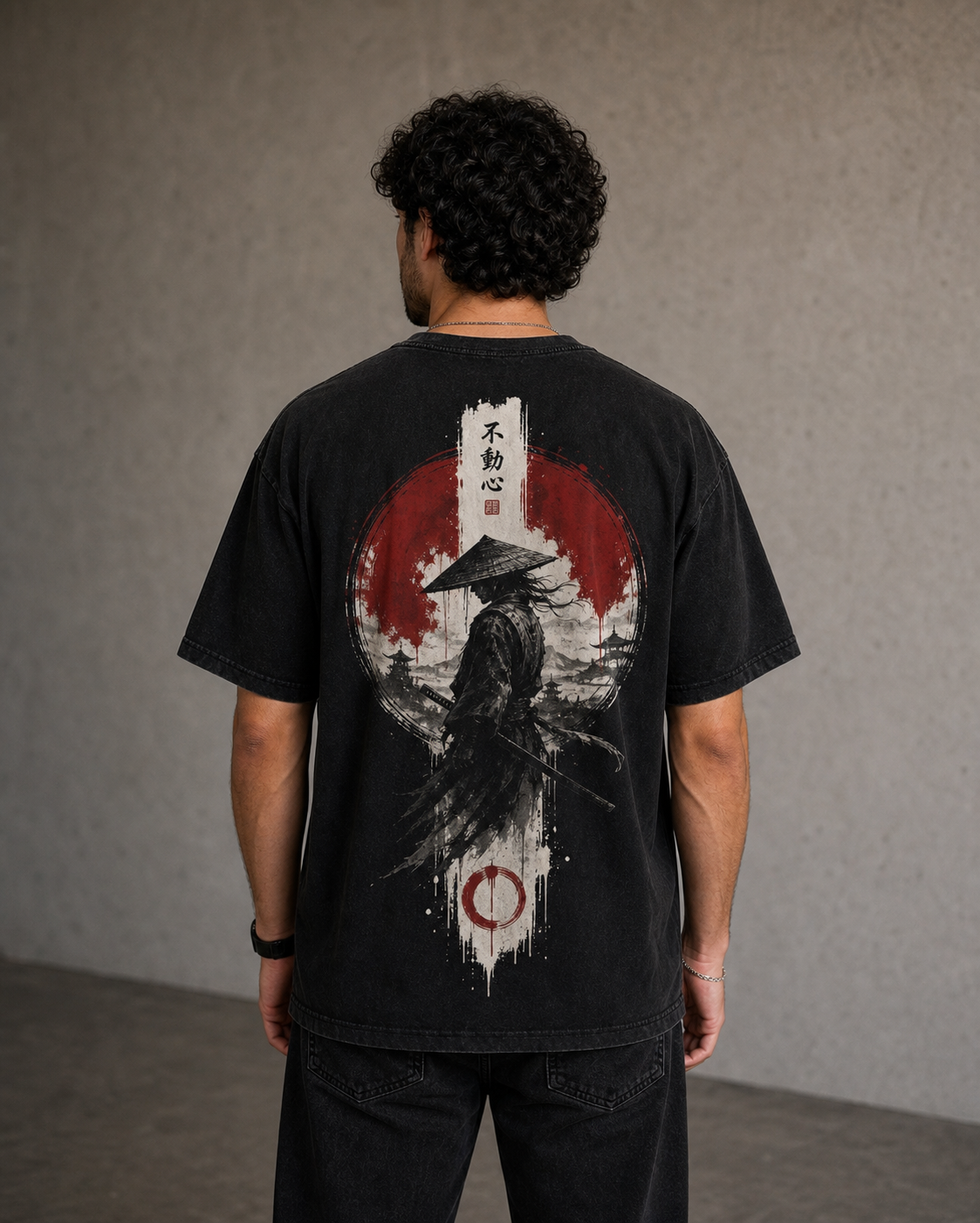 Color: Black | View: Back hero | Samurai Design 1 Tee