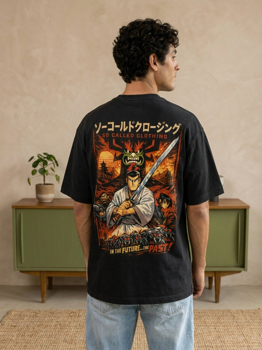 Color: Black | View: Back | Samurai Jack Tee