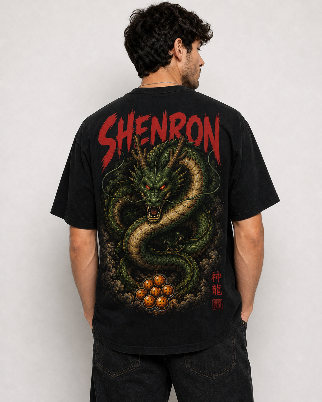 Color: Black | View: Back | Shenron Graphic Tee
