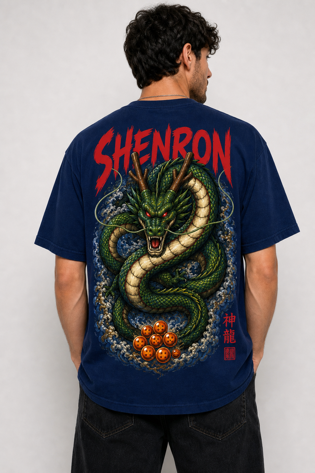 Color: Blue | View: Back | Shenron Graphic Tee
