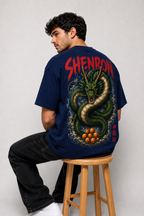 Color: Blue | View: Back Fit | Shenron Graphic Tee