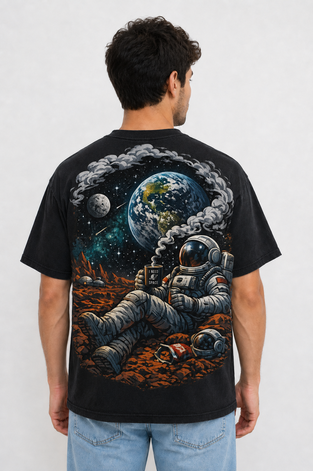 Spaceman Design 1 Tee redesigned astronaut back print