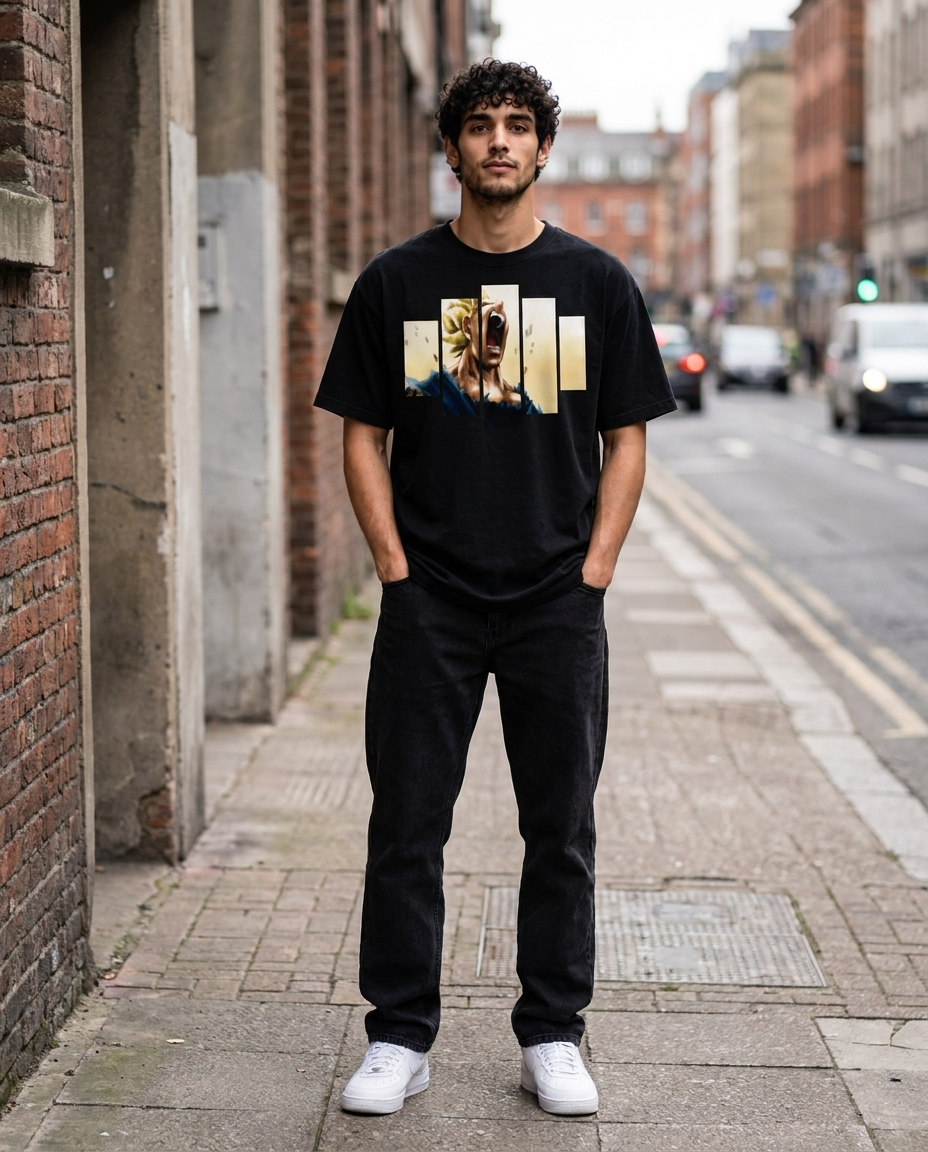 Color: Black | View: Fit | Vegeta Graphic Tee