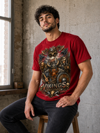 Color: Red | View: Seated front | Vikings Battle Tee