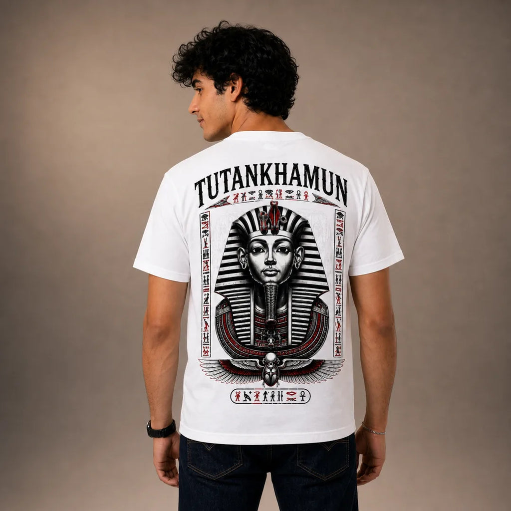 Color: White | View: Back | Tutankhamun Tee