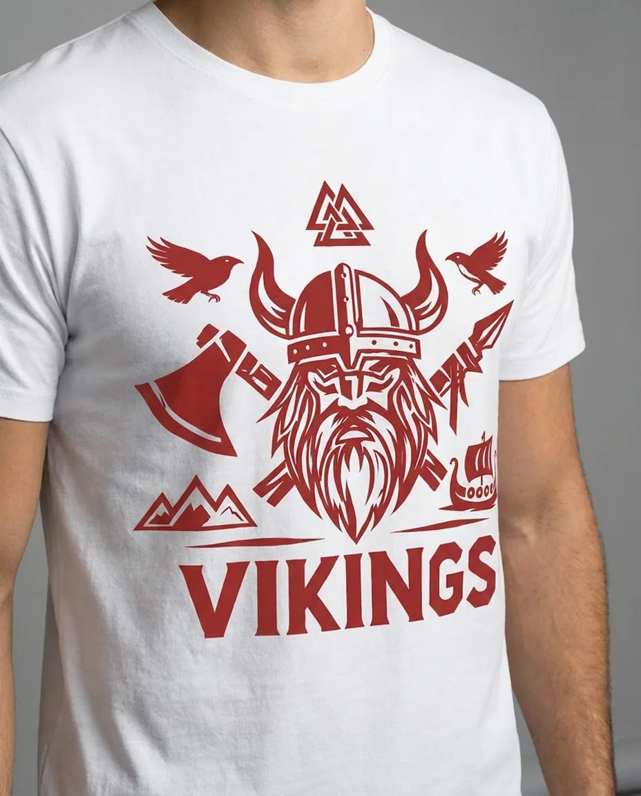Color: White | View: Detail | Vikings Tee