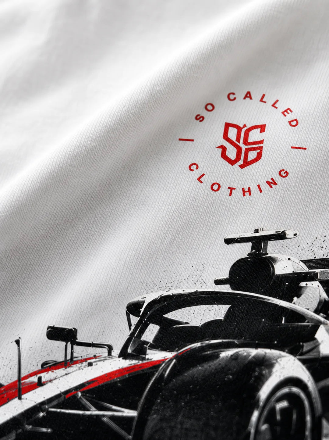 Color: White | View: Detail | Racing 1985 Tee