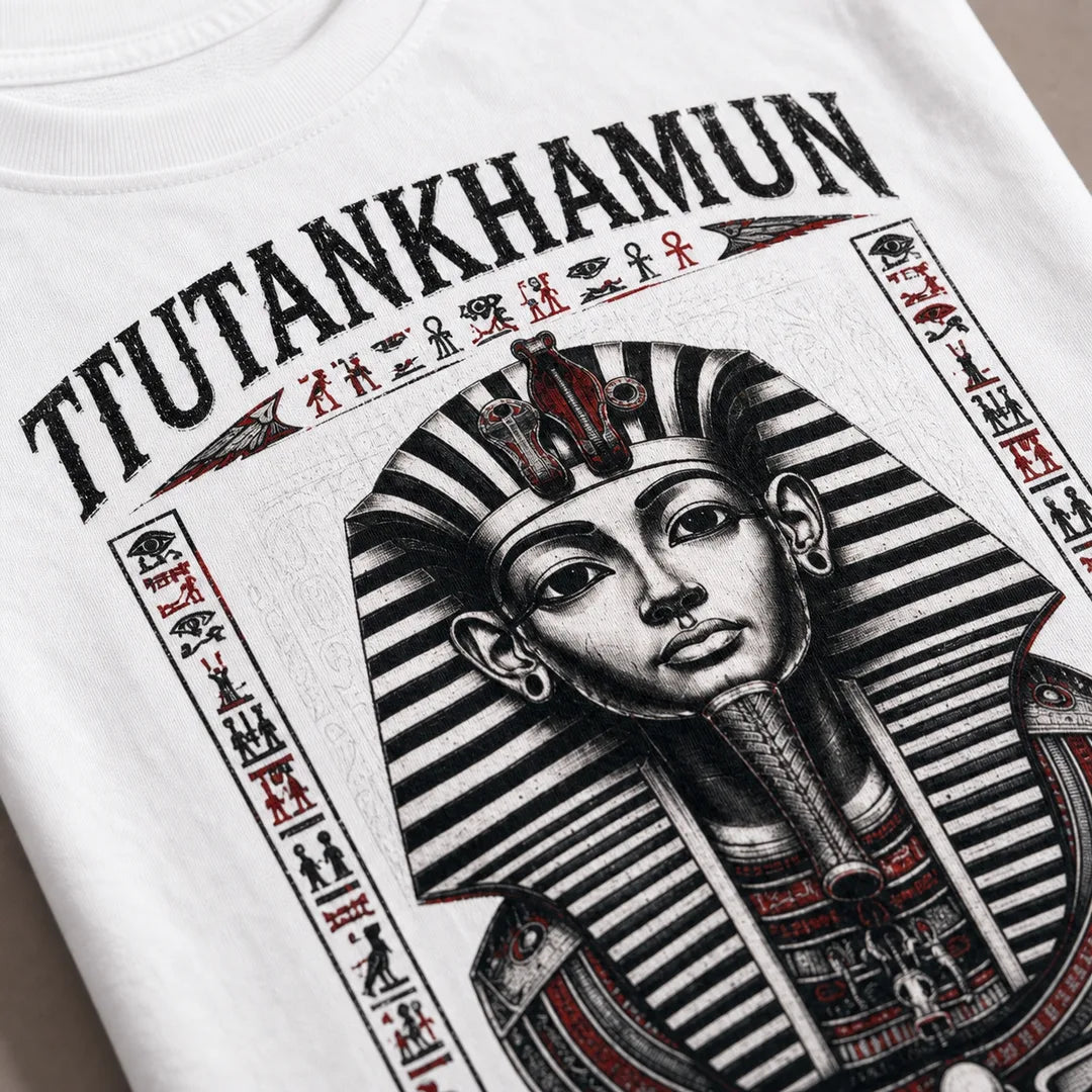 Color: White | View: Detail | Tutankhamun Tee