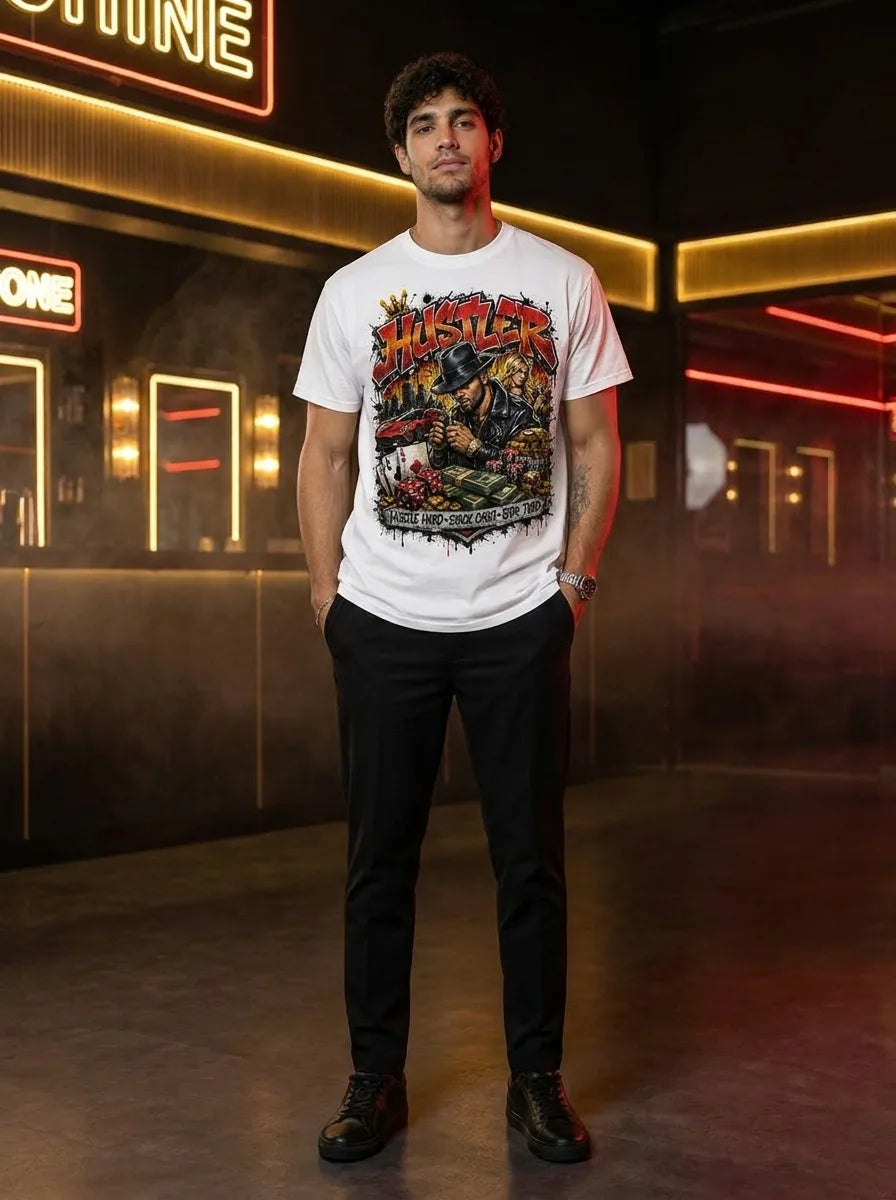 Color: White | View: Front | Hustler Tee