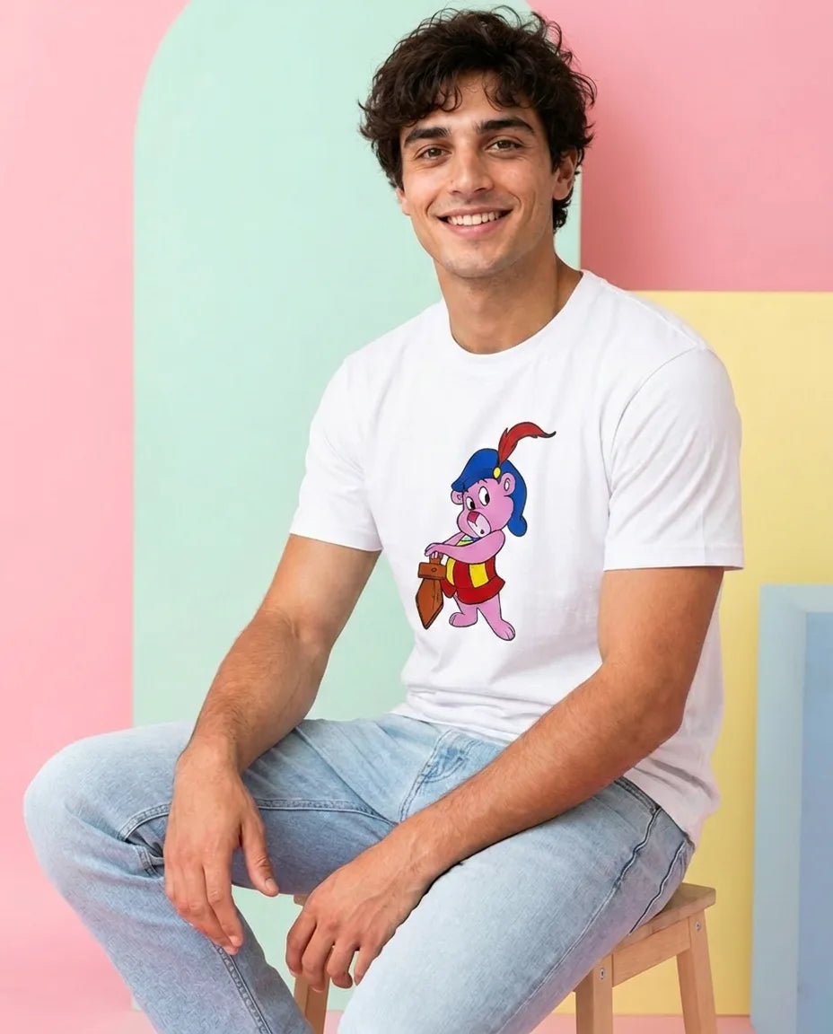 Color: White | View: Model | Gummy Bear Tee