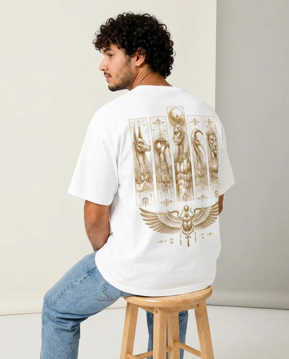 Color: White | View: Model | Gods Tee