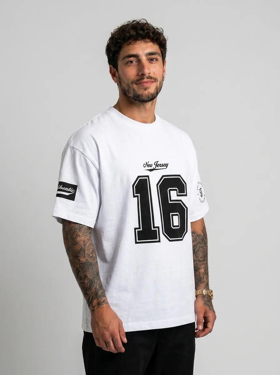 Color: White | View: Side | Nu Jersey Tee