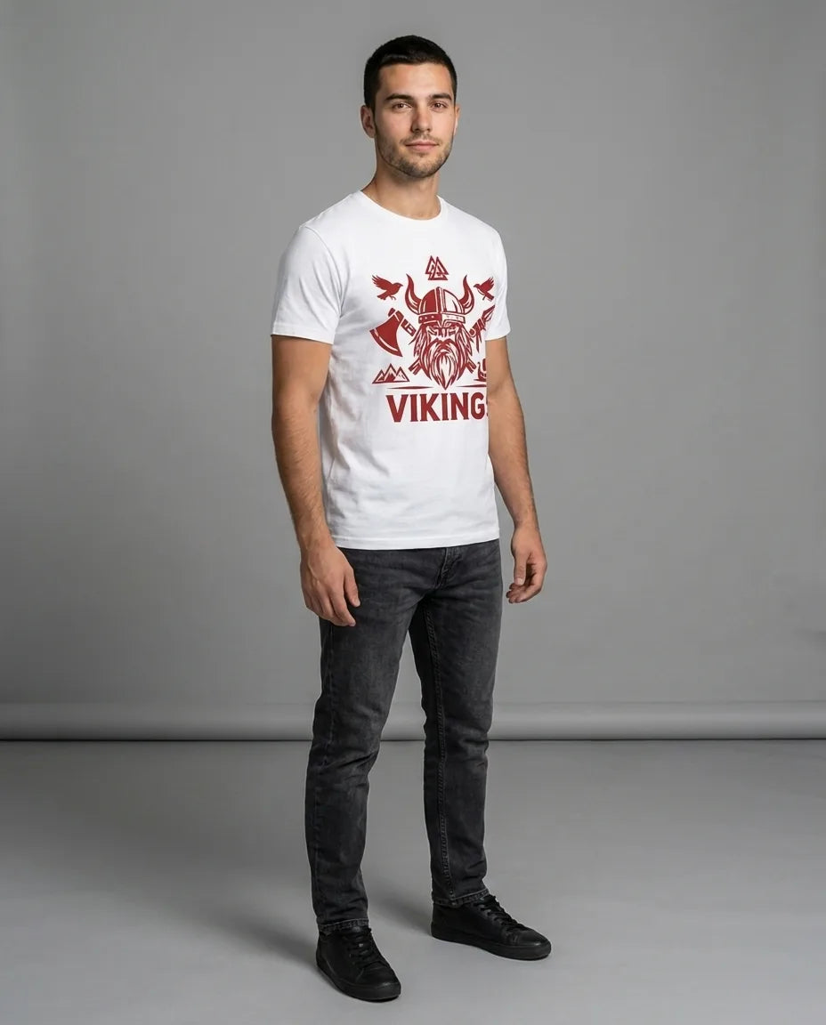Color: White | View: Side | Vikings Tee
